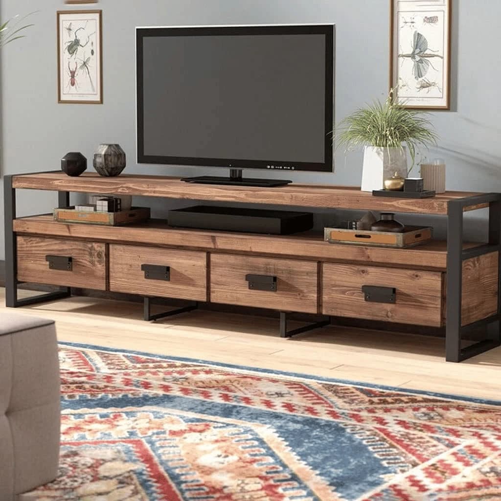 TV6799 Modern Endüstriyel Ahşap TV Ünitesi Konsol